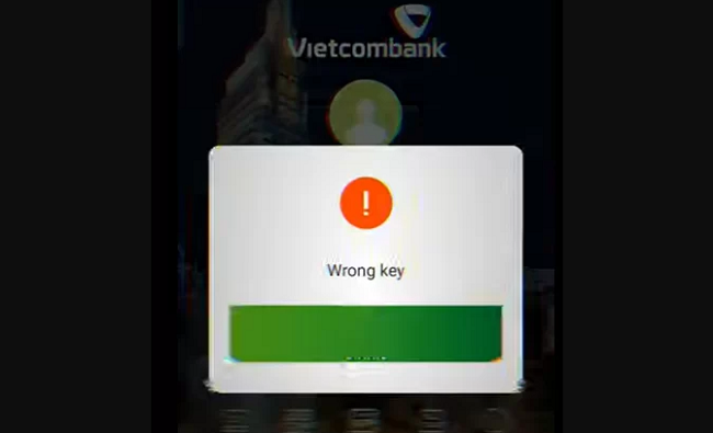 Wrong Key Vietcombank là gì